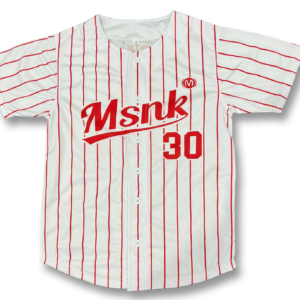 Baseball Shirt – Wit-rood