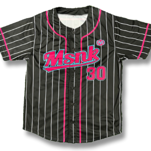 Baseball Shirt – Zwart-roze