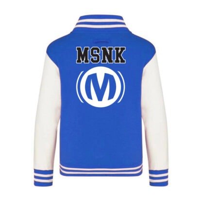 Christelijk Cadeau Kinderen MSNK varsity college baseball jack blauw