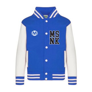 Christelijk Cadeau Kinderen MSNK varsity college baseball jack blauw