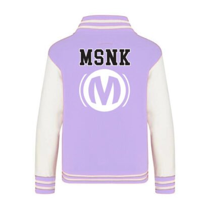 Christelijk Cadeau Kinderen MSNK Baseball Varsity Jack Baseball Lila