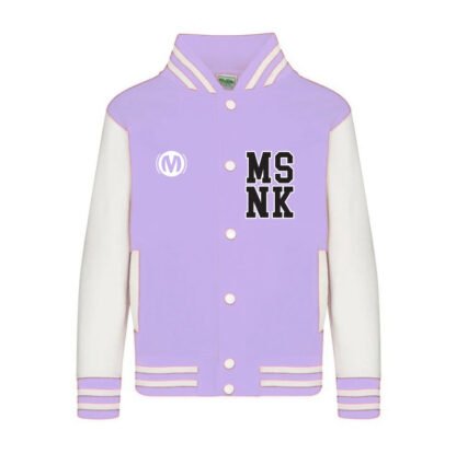 Christelijk Cadeau Kinderen MSNK Baseball Varsity Jack Baseball Lila