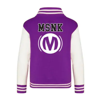 Christelijk Cadeau Kinderen MSNK varsity college baseball jack paars