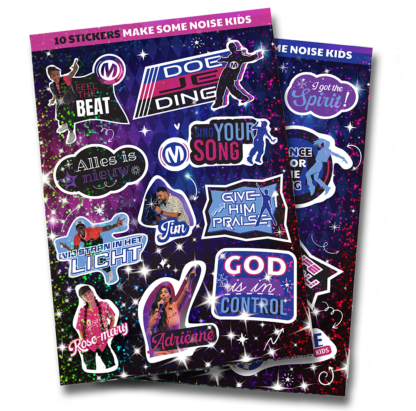 Christelijk MSNK cadeau voor kinderen MSNK stickervel stickers Tim Adrienne Rose-Mary