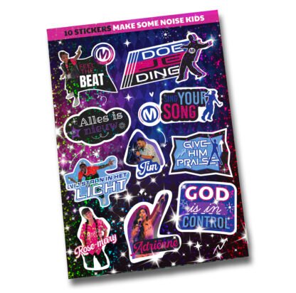 Christelijk MSNK cadeau voor kinderen MSNK stickervel stickers Tim Adrienne Rose-Mary